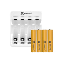 Ladda bilden i Gallery viewer, 【XN-serien R Uppladdningsbart AA NiMH-batteri med hög kapacitet (4-pack)