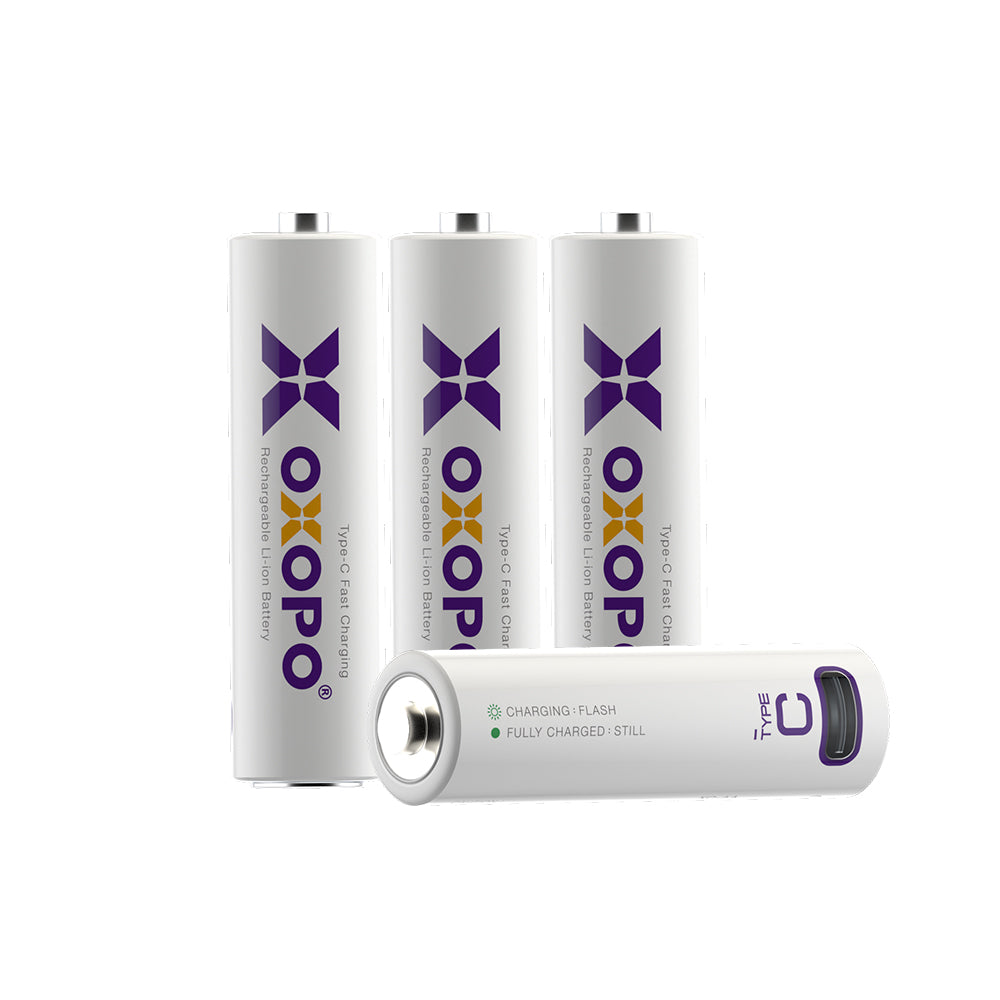 XC SeriesUSB Type-C Rechargeable AA Li-ion Battery (4-Pack) OXOPO XC SeriesUSB Type-C Rechargeable AA Li-ion Battery (4-Pack) OXOPO