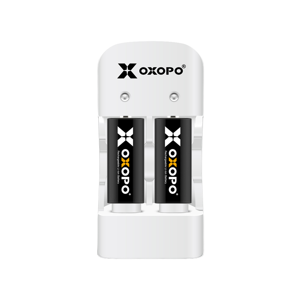 【XS Series】Fast Charging Rechargeable CR-123 Li-ion Battery (2-Pack with Charger)